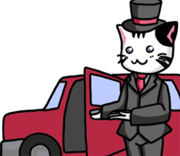 Cat Gentleman and Gentleman`s Holiday sticker #7963121