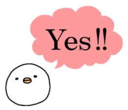 White pretty small birds sticker #7964350