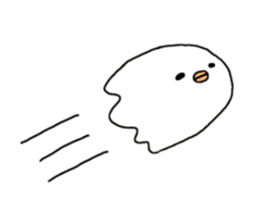 White pretty small birds sticker #7964355