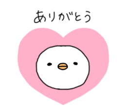 White pretty small birds sticker #7964358