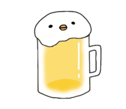 White pretty small birds sticker #7964367