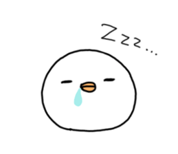 White pretty small birds sticker #7964374