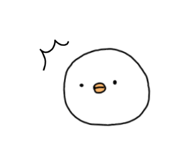 White pretty small birds sticker #7964377