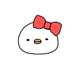 White pretty small birds sticker #7964381