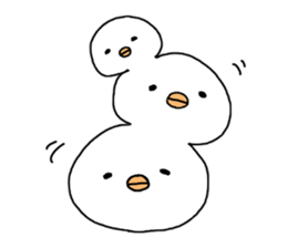 White pretty small birds sticker #7964384