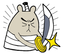 Sea otter THE SAMURAI sticker #7965022