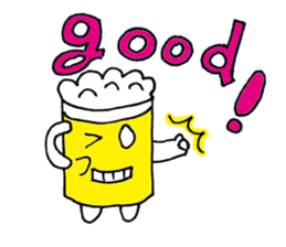 Beer boy and pleasant friends. sticker #7966276