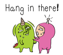 Antenna Head ,1 Horn Monster & Ghost kun sticker #7966913