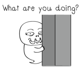 Antenna Head ,1 Horn Monster & Ghost kun sticker #7966916