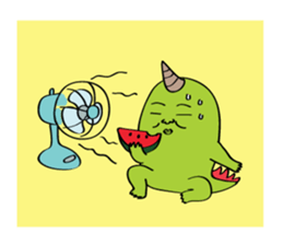 Antenna Head ,1 Horn Monster & Ghost kun sticker #7966934