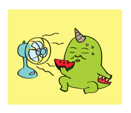 Antenna Head ,1 Horn Monster & Ghost kun sticker #7966934