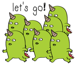 Antenna Head ,1 Horn Monster & Ghost kun sticker #7966936