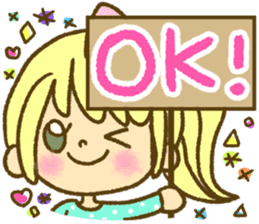 Drawing girls sticker 1 sticker #7968194