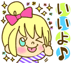 Drawing girls sticker 1 sticker #7968220