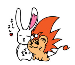 Cheerful Lion and Carefree Rabbit sticker #7968482