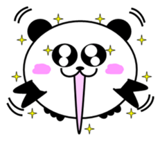 One head and body of panda sticker #7968829