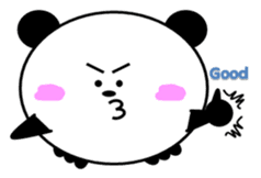 One head and body of panda sticker #7968832