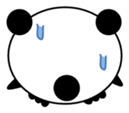 One head and body of panda sticker #7968841