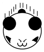 One head and body of panda sticker #7968849