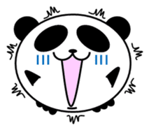 One head and body of panda sticker #7968851