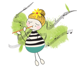 Wooden baby sticker #7970981