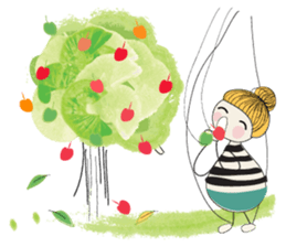 Wooden baby sticker #7970984