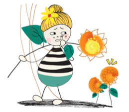 Wooden baby sticker #7970986