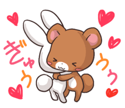 Always together Rabbit & Bear's love3 sticker #7971805