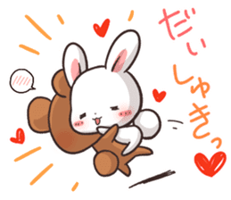 Always together Rabbit & Bear's love3 sticker #7971806