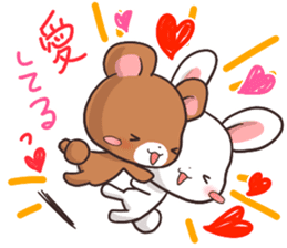 Always together Rabbit & Bear's love3 sticker #7971807