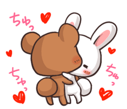 Always together Rabbit & Bear's love3 sticker #7971810