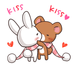 Always together Rabbit & Bear's love3 sticker #7971811