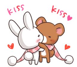 Always together Rabbit & Bear's love3 sticker #7971811