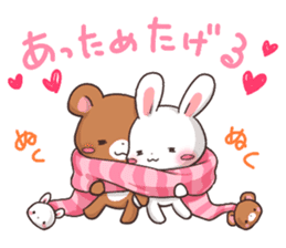 Always together Rabbit & Bear's love3 sticker #7971814