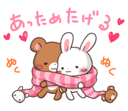 Always together Rabbit & Bear's love3 sticker #7971814
