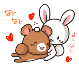 Always together Rabbit & Bear's love3 sticker #7971816