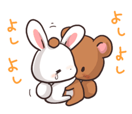 Always together Rabbit & Bear's love3 sticker #7971817