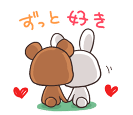 Always together Rabbit & Bear's love3 sticker #7971822