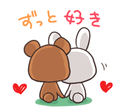 Always together Rabbit & Bear's love3 sticker #7971822