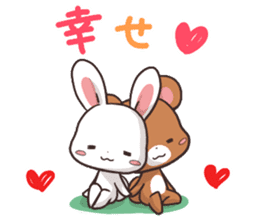 Always together Rabbit & Bear's love3 sticker #7971823