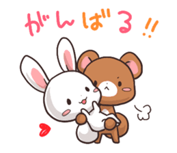 Always together Rabbit & Bear's love3 sticker #7971831