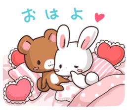 Always together Rabbit & Bear's love3 sticker #7971833