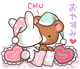 Always together Rabbit & Bear's love3 sticker #7971834