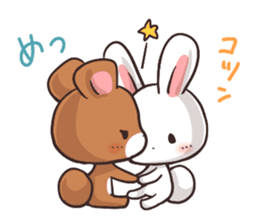 Always together Rabbit & Bear's love3 sticker #7971839