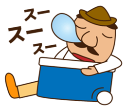 Let's go to camp! Dog and man(japan) sticker #7974820