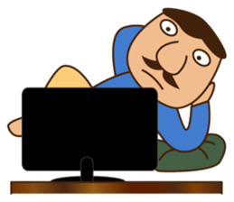 Let's go to camp! Dog and man(japan) sticker #7974829