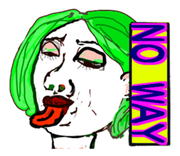 Crazy Face Girls vol,2 sticker #7977972
