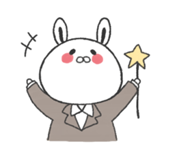 Working suit rabbit sticker #7980448