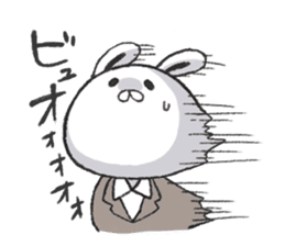 Working suit rabbit sticker #7980453