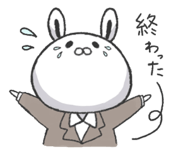 Working suit rabbit sticker #7980456